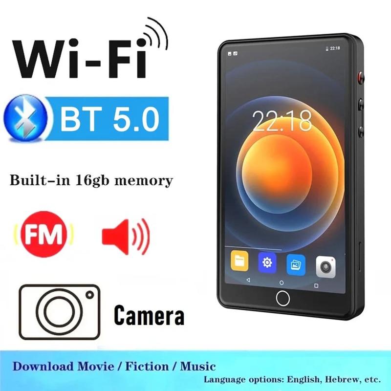 Touch Screen Camera Mp4 Player Bluetooth Wifi Android 16gb Hifi Music Voice Recorder Video Mp3 Player TF Card Speaker