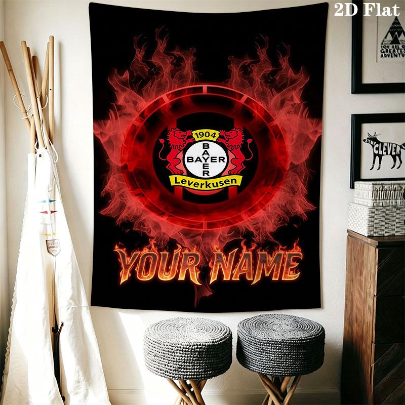 Custom Bayer Leverkusen Wall Hanging Printed Fabric Blanket Decorative Tapestries for Bedroom Living Room Home Decor