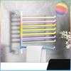 1Pc Rainbow Rotating Towel Rack, Bathroom Non-punching Multi-rod Bath Towel Storage Hanger, Wall-mounted Bathroom Corner Towel