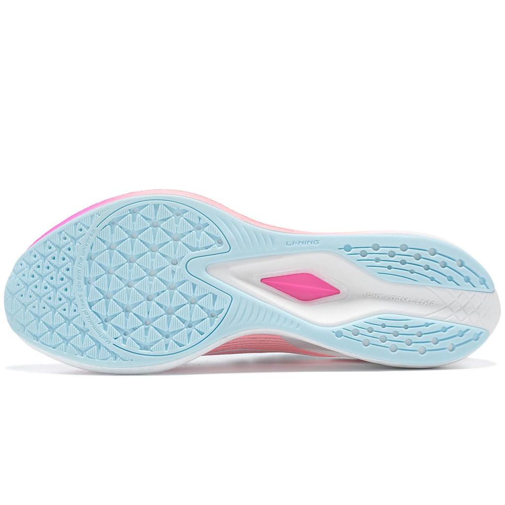 Li Ning Red Hare 6 Pro Bequemes Gewebe Abriebfest Atmungsaktiv Niedriger Schaft Laufschuhe Damen Weiß Rosa ARMT014-6