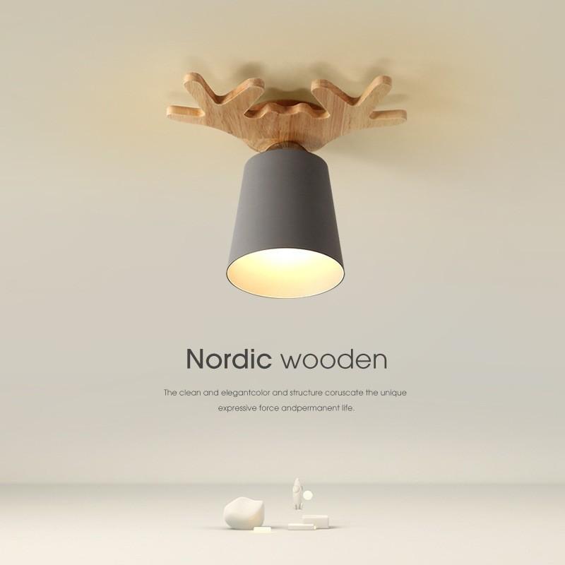 Nordic Modern Wooden Wall Lamp For Hallway And Entrance Decor