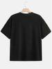 Topp för vår och sommar Damkläder Rosetryck Rundhalsad T-shirt Casual