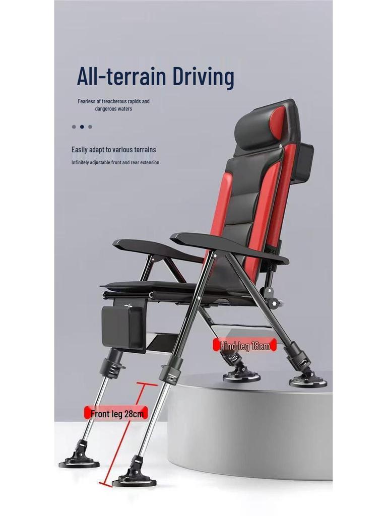 Ultraleichter faltbarer Anglerstuhl mit Rückenlehne - Multifunktional & Geländetauglich