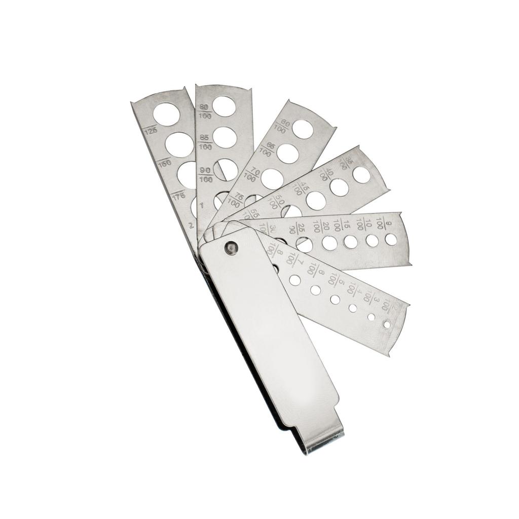 Sturdy Stainless Steel Fan Gauge for Gemologists and Jewelers Measuring Diamonds and Gemstones with Performances