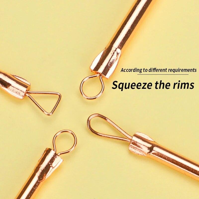 4ks Nerezová ocel Sada na odstranění černých teček po akné Jehly na odstranění skvrn na akné Pomůcky na čištění obličeje