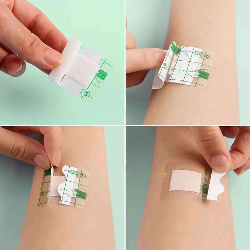 50PCS 38*38mm Transparent PU Square Band-Aid Waterproof Adhesive Bandage Protective Sticker