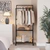 Movable Floor-Standing Children's Clothes Rack with Assembly & Drying Features