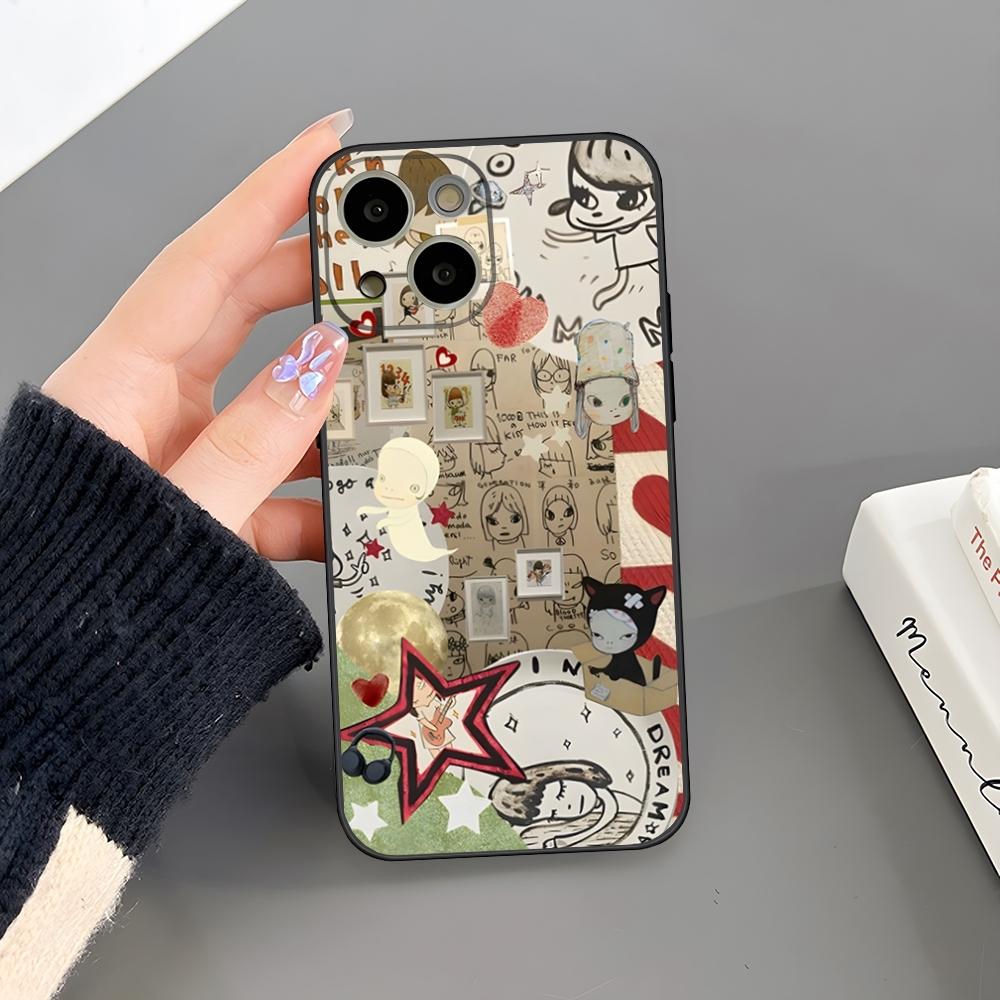 Cartoon Yoshitomo Nara Phone Case For Iphone 17 Air 15 Pro Max 14 Pro 16 Plus 12 13 11 Xr X Xs 8 7 Plus Back Cover
