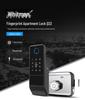 Waterproof Outdoor Fingerprint Lock - Smart, Old-Fashioned Iron Gate Door Lock with Tuya & Password Function.