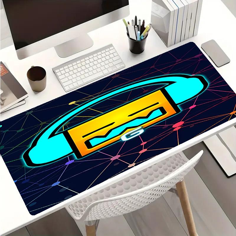 Geometry Dash Mouse Pad - Non-Slip Rubber Base, Smooth Surface for Work,Gaming,Office,And Home Use, Desk Mouse Pad