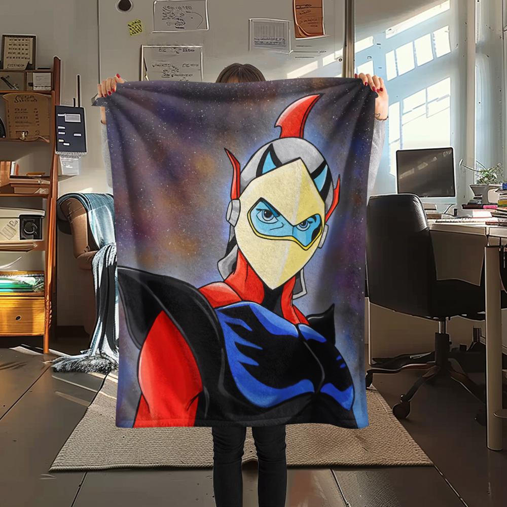 Daisuke Kadota Print Flannel Blanket, High quality Comfortable for All Seasons, Home Decor, Warmth and Comfort