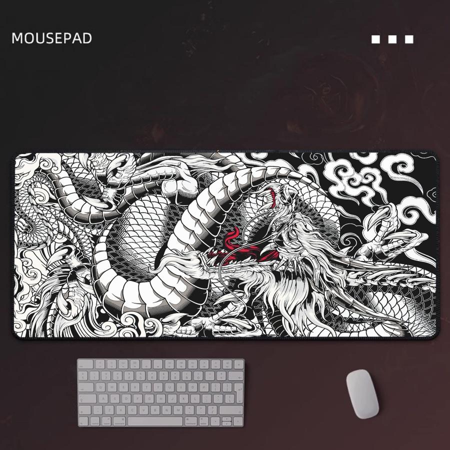 Gaming Mouse Pad Chinese Dragon Computer Gamer Mousepad Lock Edge Mouse Mat Game Accessories Keyboard Pads