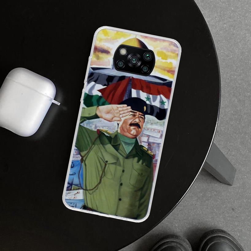 Etui Fashion Saddam Hussein Iraq Arabic Phone Case Cover for Xiaomi Poco X6 X5 X7 Pro F7 Ultra Redmi 15C 15 13C 13 12C 12 10C 10