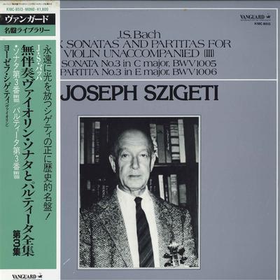 LP Record JOSEPH SZIGETI  Six Sonatas And Partitas For Violin K18C8513 Vanguard 1985 Japan Classical Used