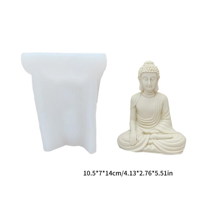 Candle Moulds Clay Moulds Crafts Moulds Hand-making Supplies Buddhas Shape Non-stick Silicone Material for Figure Craft