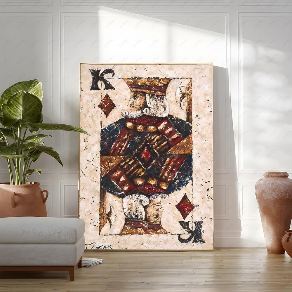 Cool Playing Card Fashion Luxury Poster Sticky Wall Art Printing Waterproof Home Living Bed Room Bar Aesthetic Decor