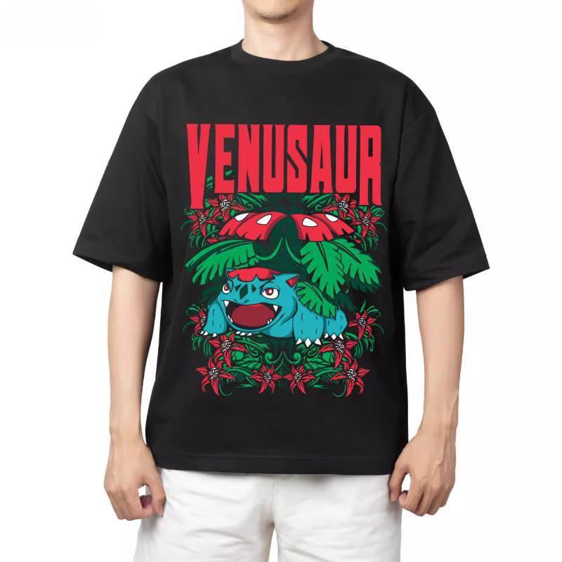 Pokemon animethemed printed Tshirt for 2025 a trendy and casual shortsleeved top with a Japanese style for both men and wome