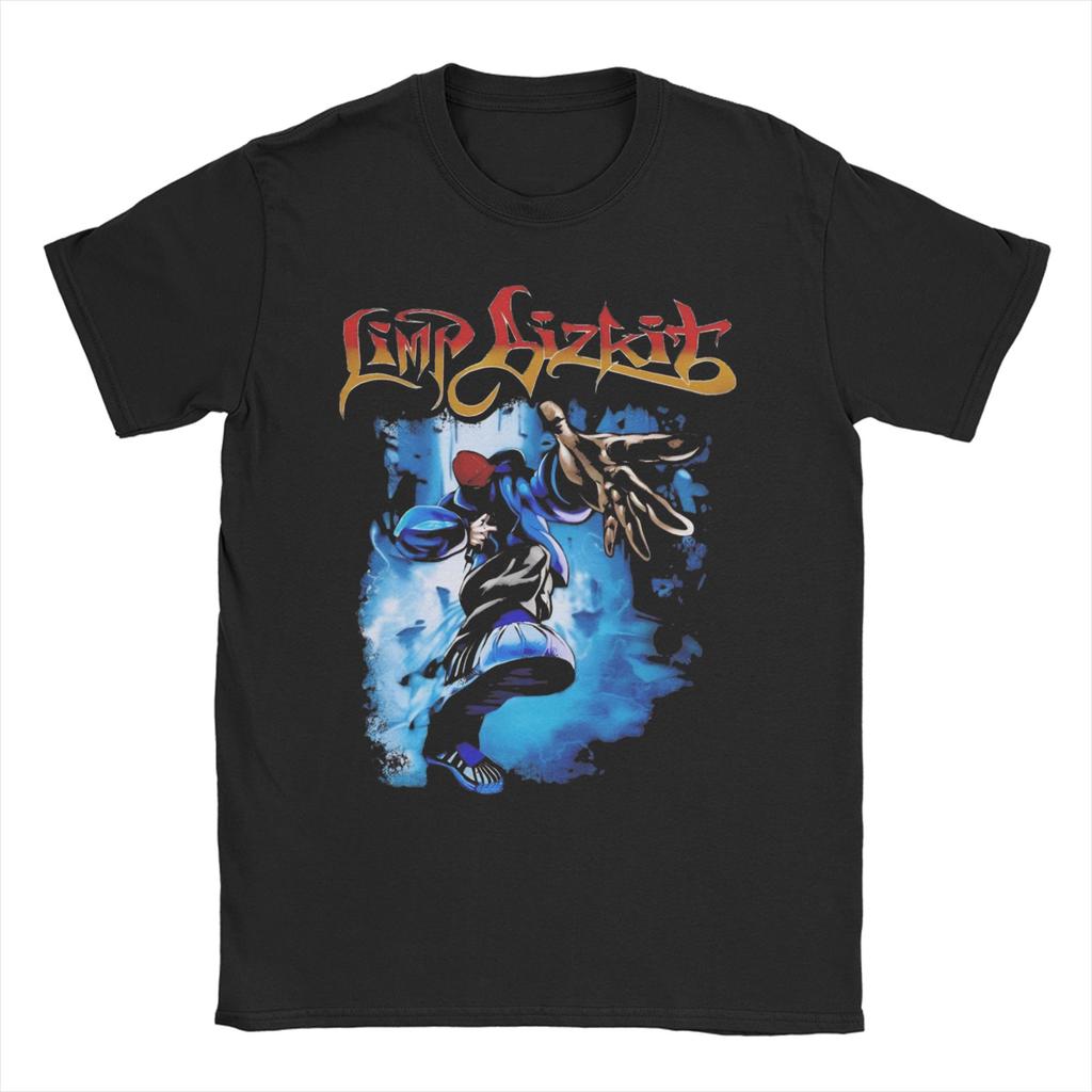 Limp Bizkit T-Shirt Herren Reine Baumwolle Einzigartiges T-Shirt Rundhals T-Shirts Kurzarm Oberteile Erwachsene