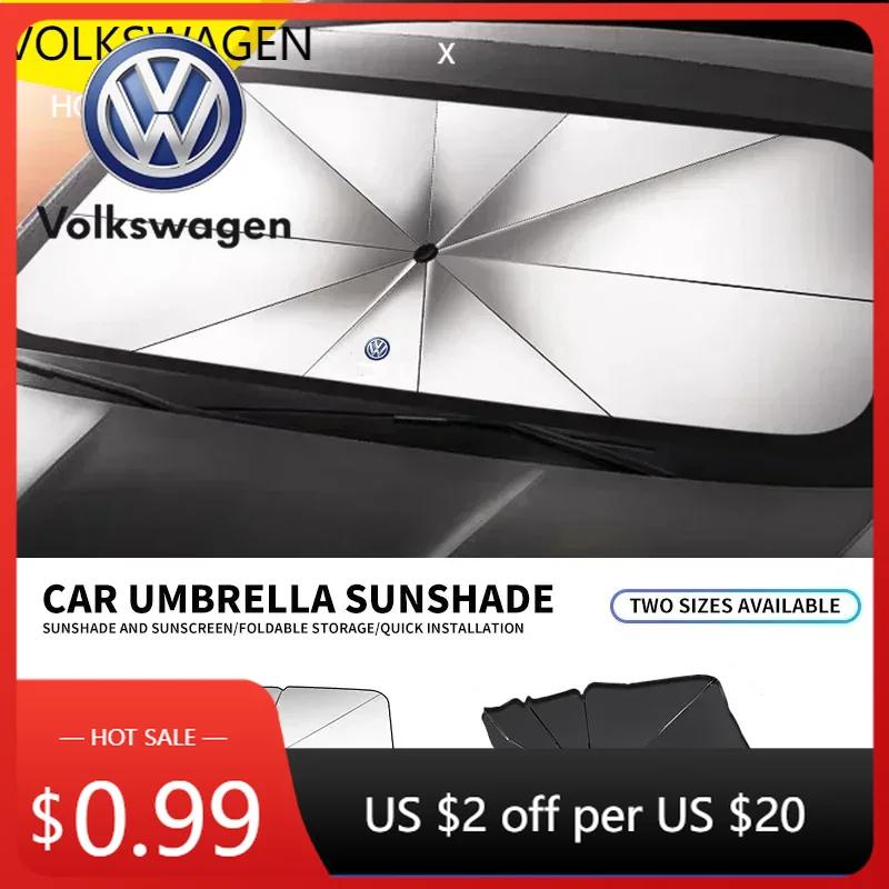 For VOLKSWAGEN VW 2025 Hot Car Front Window Sunshade Cover Windshield Folding Sun Shade For Volkswagen Sagitar GTI R-Line Jetta
