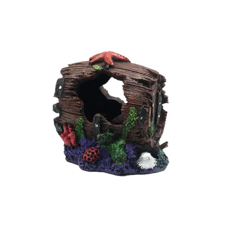 Aquarium Artificial Barrel Cave Resin Ornaments Decorations Landscaping Accessories For Fish Tank Aquarium Decoration Supplies