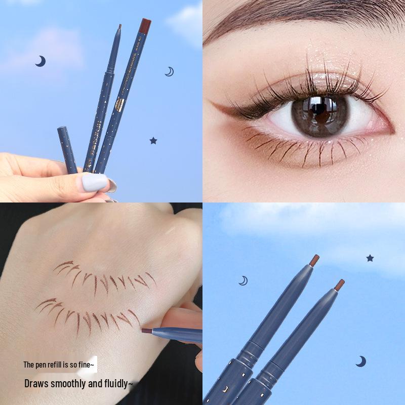 Ultra-Fine Eyeliner Gel Pencil - Black Brown, Waterproof, Sweatproof, Long-Lasting, Smudge-Proof, Perfect for Lower Lash Line