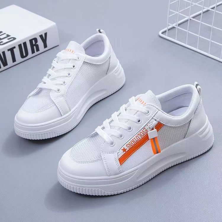 

Spring 2026 new versatile sports board shoes summer breathable mesh mesh shoes summer casual little white shoes women s shoes 35 оранжевый