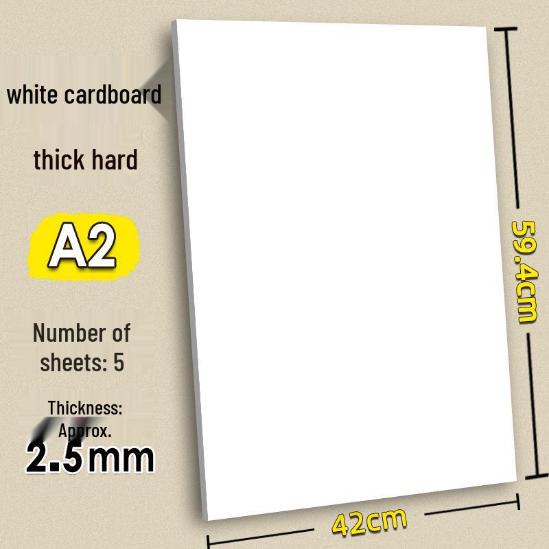 Handmade Children’s Cards: Thick White Cardstock with 4 Gray Colored Cards and Kraft Backing