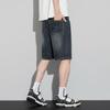 Ropa de hombre Shanggu, shorts de mezclilla de pierna recta de verano, pantalones de cinco puntos holgados lavados retro, jeans holgados