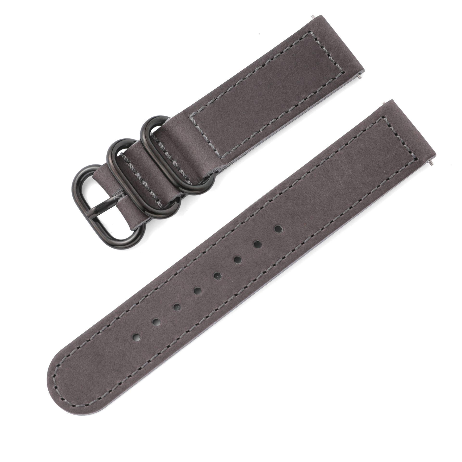 

18мм 20мм 22мм Винтажный ремешок из натуральной кожи Crazy Horse - Быстросъемный ремешок Raw Ear Высококачественный деловой ремешок для умных часов Huawei Samsung 22mm