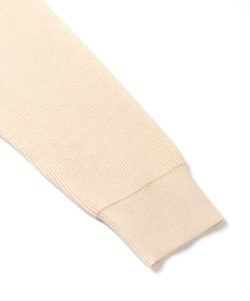 Indust Washable Hacci Collar Cardigan_Ivory