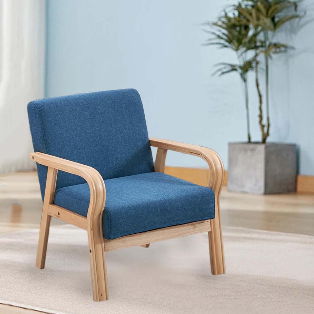 Accent Chair Side Chair Comfortable Reading Chair Wood Frame Lounge Chair for Balcony Bedroom Waiting Room Apartment Makeup Room