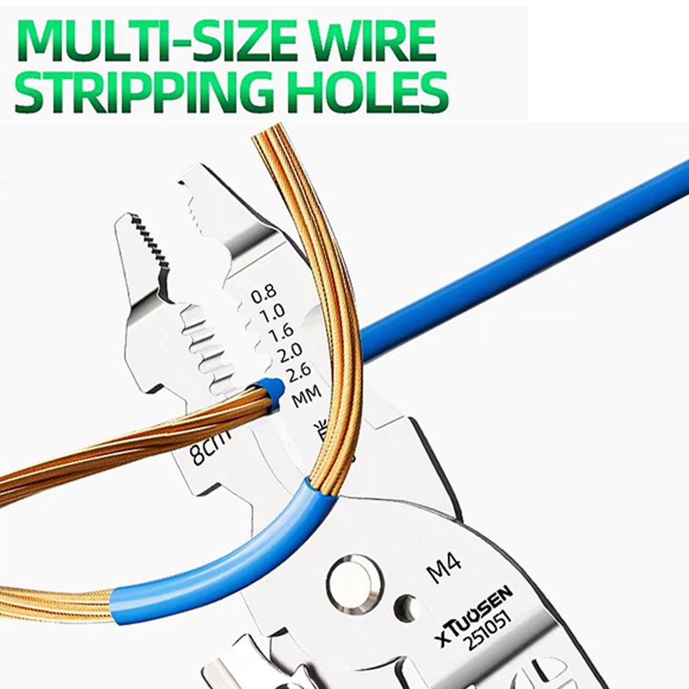 Multifunctional  Wire Cutter Tool Electrical Cable Stripper Plier Voltage Tester Scissors With Electricity Measurement Function