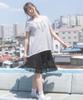 Naien Dot See-Through Frill Midi Skirt