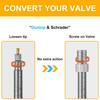4 Pcs Bicycles Valves Adapters Presta to Schrader Bike Valves Converters Bike Tire Inflatable Connector Road Bike Parts