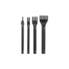 Leather Punch Tools - AIMOONSA - 4 Piece Set - Sharp Diamond Pointed Teeth - Non-slip Handle - High-strength Steel