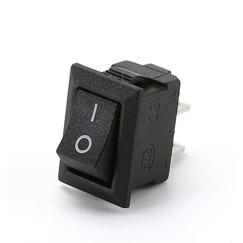 10Pcs Car Truck Boat Round Rocker 250V 3A 2-Pin ON/OFF Toggle SPST Switches Rocker Switches 2 Position