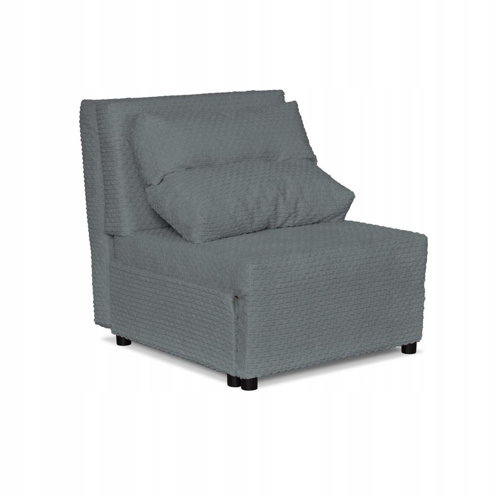 Fold-out Armchair Sleeping Function KIMO Bedding Container Family Furniture Grey