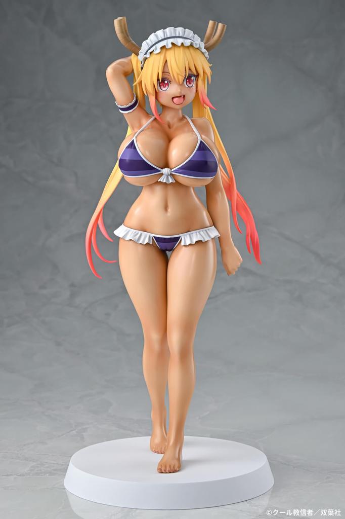 Miss Dragon Tohru Bikini Style Tan Version Scale PVC Painted Complete Figure Q-six Kobayashi's Maid 1/7