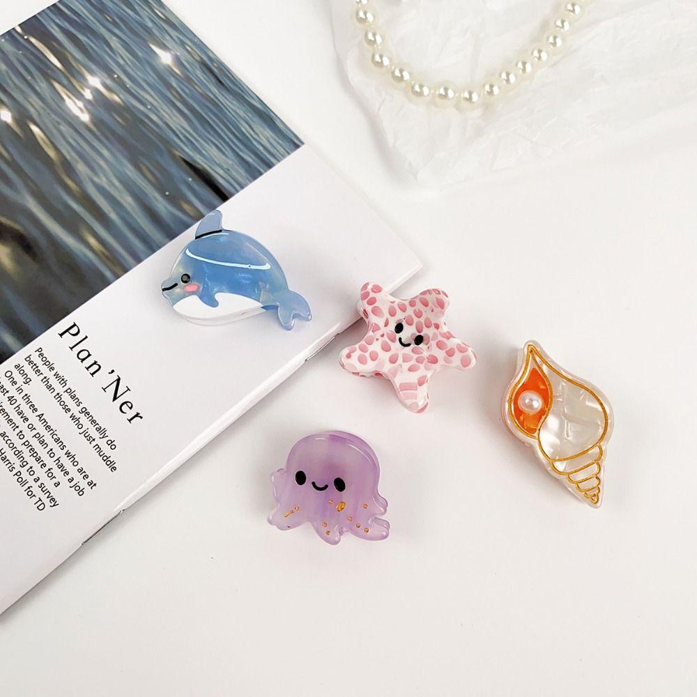 Cartoon Ocean Series Hairpin Whale Barrette Lobster Small Hair Claw Clip  Girls