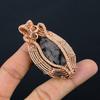 Black Rutile Gemstone Jewelry, 999 Copper Wire Wrapped Pendant, Beautiful Silver Pendant, Handmade Bohemian Jewelry For Wedding Gift