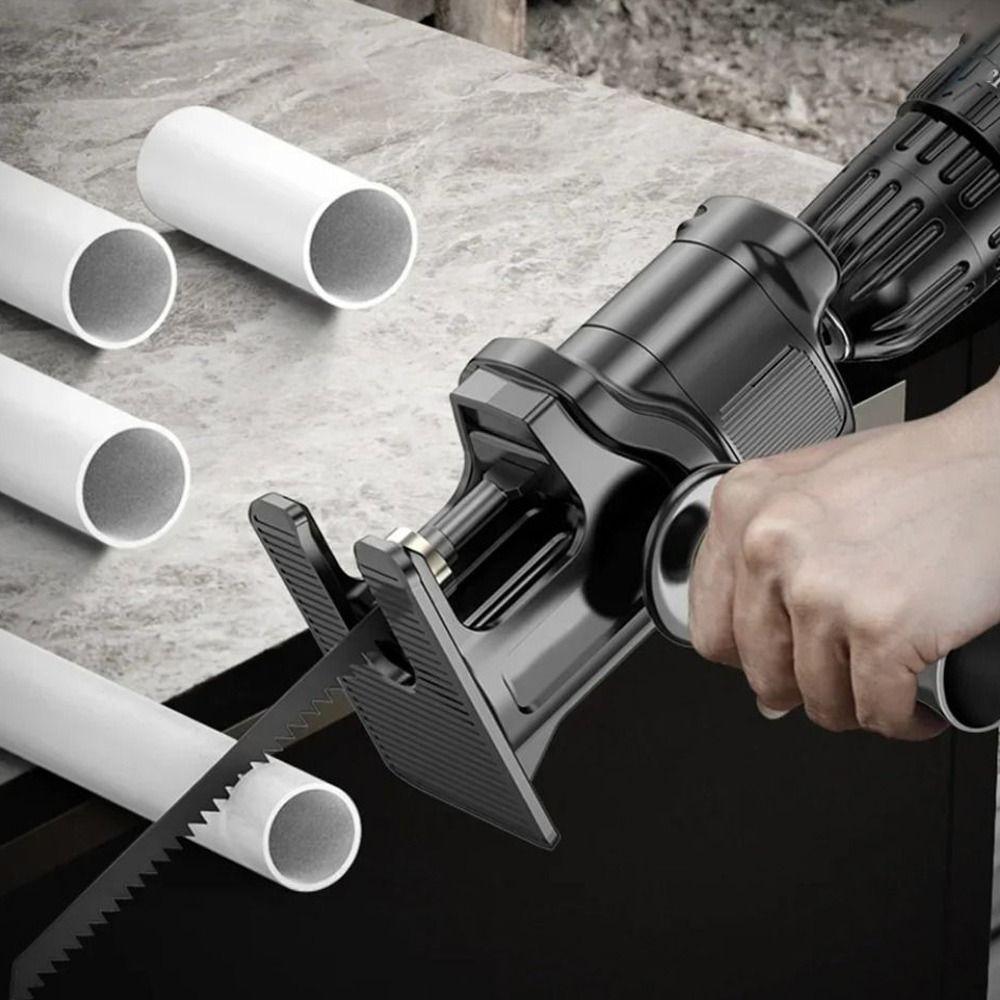 Anti Slip Guard Reciprocating Saw Adapter Drill Saw Attachment  for Wood PVC Pipe Metal Cutting
