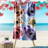 Colorful Cartoon Bear Faces A Must-have Beach Towel for Beach Travel
