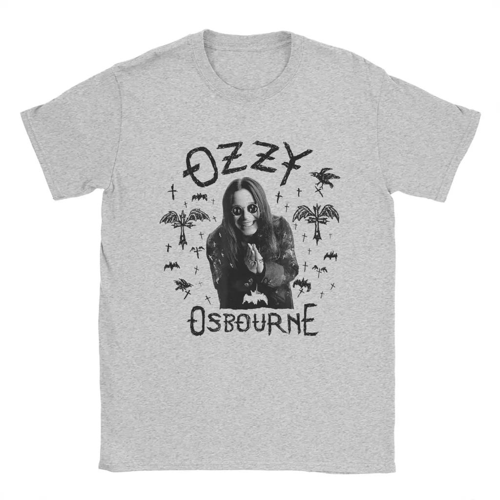 Men T-Shirts Ozzy Osbourne Cross Flying Novelty Pure Cotton Tee Shirt Short Sleeve T Shirt Round Collar Clothing 4XL 5XL 6XL