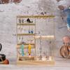 Iron Jewellery Stand Organiser Necklaces Bracelets Earring Jewelry Display Shelf for Bedroom 4Tier Display Stand Holder
