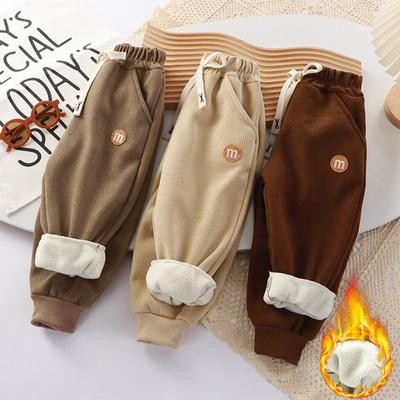 Children's Autumn And Winter Thickened Fleece Outerwear Sweatpants