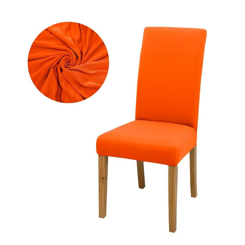 Solid Color Chair Covers Elastic Dining Room Seat Cover Washable Chair Protective Case for Restaurant Wedding Banquet Light Gray