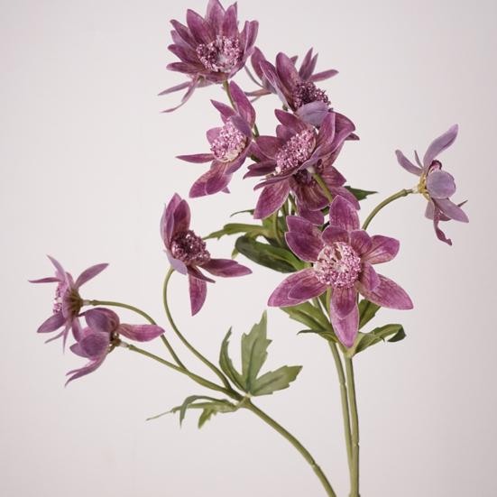 Artificial Flower 25" Fake Flower Bouquet 3 Stem Faux Floral Branch for Home Wedding Party Centerpiece Dining Table Vase Decor