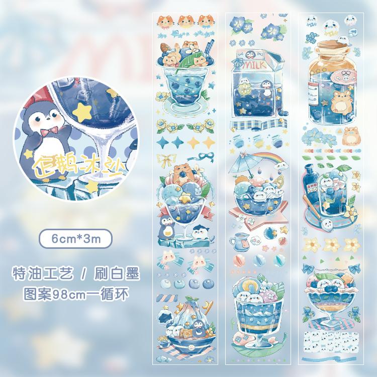 1pcs/1lot Decorative Adhesive Tapes Cat Peach Dessert House Series Scrapbooking DIY Paper Japanese Stickers