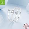 Sparkling Zircon Winding Ring, Fashionable Double-Layer Line S925 Sterling Silver Ring Jewelry.