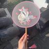 Embroidered Round Fan, Chinese Ancient Style Round Fan, Fairy-Like Hanfu Cheongsam Fan, Classical Palace Fan, Gardenia Jasmine Dance Fan